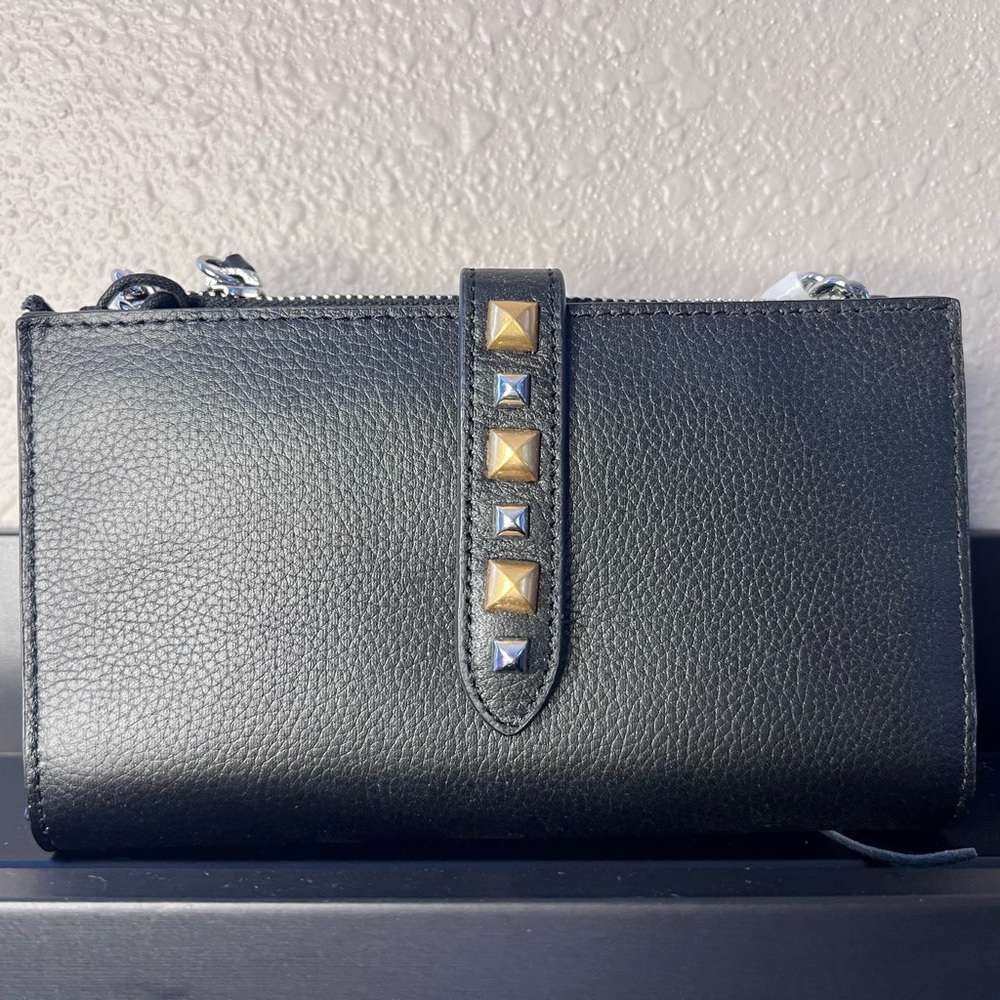 SOLD—Rebecca Minkoff Black Leather Studded Women's Bag/ crossbody